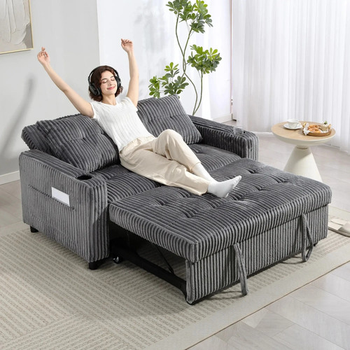 Corduroy 2seater reclining - corduroy,