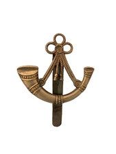 British Army Sherwood Rangers Yeomanry Metal Cap Badge ANTIQUED BRASS.