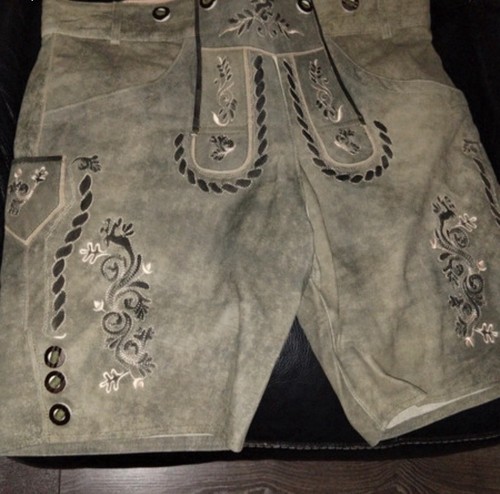 Leather lederhosen with - leather,
