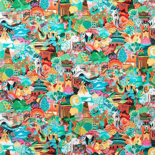 Harlequin silk road themed - road,