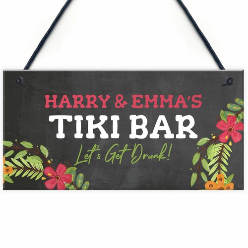 Tiki bar sign - tiki, personalised