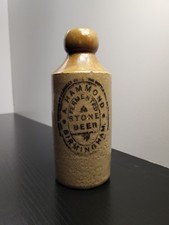 1900s Birmingham Vintage Antique Stoneware Ginger Beer Ale Bottle A Hammond & Co