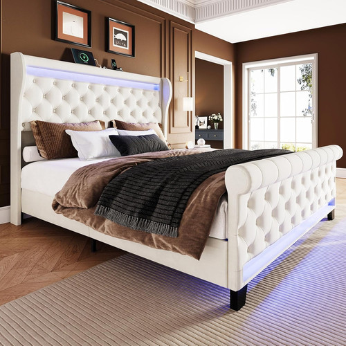 Bed frame with headboard - bed,