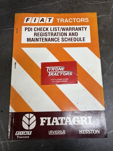 Fiat tractor pdi - fiat, maintenance