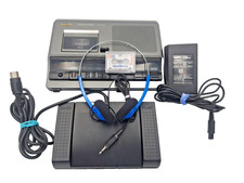 Sanyo TRC-6010 MicroCassette Desktop Transcriber Transcription Kit Foot Pedal