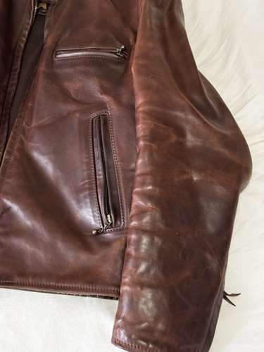 Aero leather cafe racer brown - cafe,