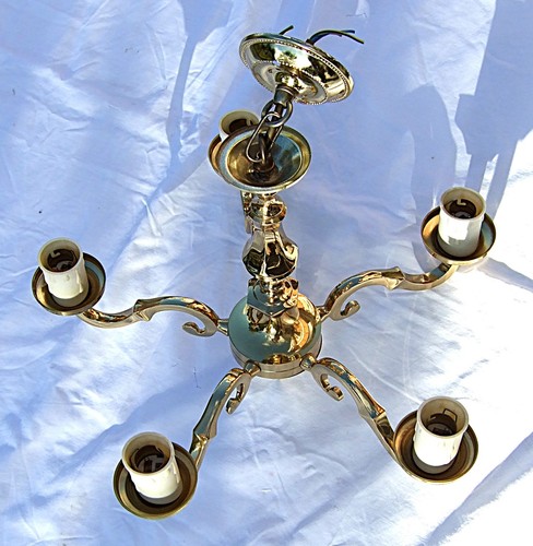 Arm brass chandelier light - 5,