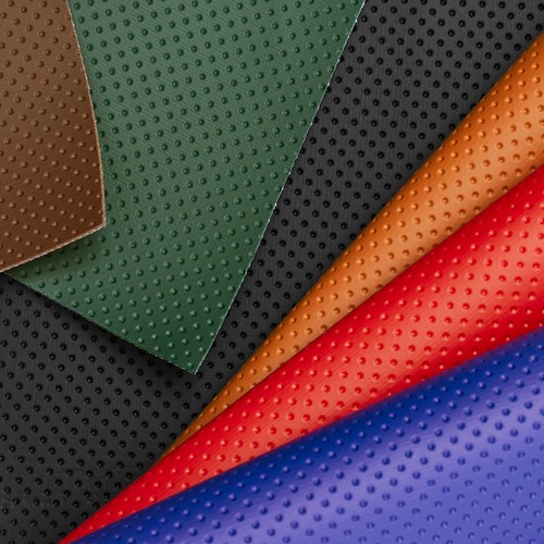 Dotted stretch vinyl fabric - dotted,