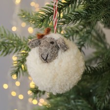 Felt Pom Pom Sheep Decoration