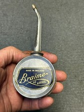 VINTAGE ENGLISH BANJO STYLE OIL CAN BY BRAIMES OF LEEDS