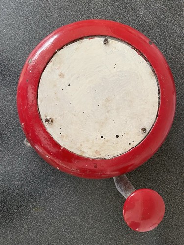 Vintage fire alarm bell manual - bell,