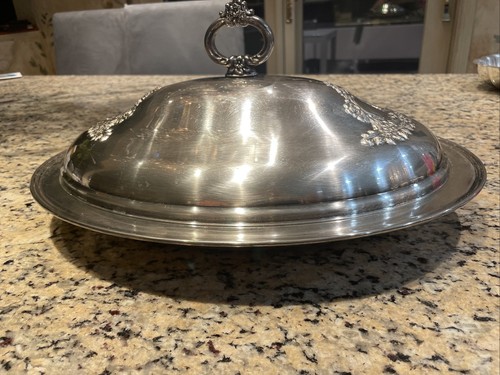 Silverplate domed meat plate - domed,
