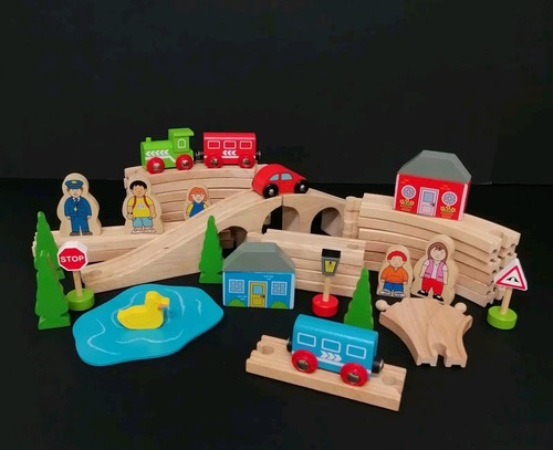 Wooden train set bundle - wooden,