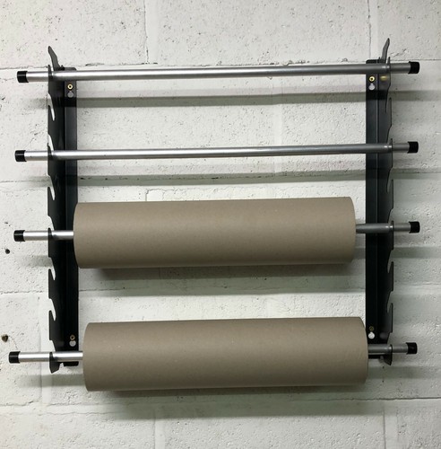 Wall mounted roll holder wrap - roll,