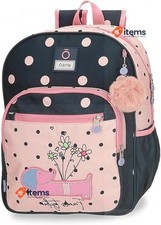Enso Friends Together School Backpack Adaptable to Car Pink 30x38x12 cms