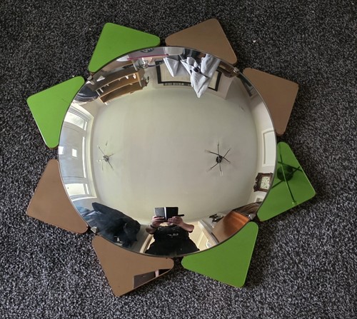 1930 convex art deco - deco, peach/