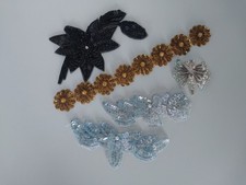5 x Vintage Beaded Sequin