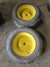 john deere x145 ride on lawn mower back rear wheels and tyres 22 8.50 12 rims