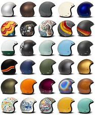 DMD Jet Retro Low Profile Open Face Motorcycle Helmet - All Colours