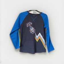 Hatley Long Sleeve T-shirt  Racing Car Multi Stripe Jersey  Cotton age 8 Years