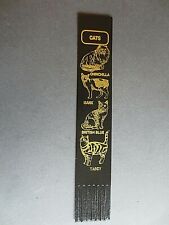 Leather BOOKMARK CATS Chinchilla Manx British Blue Tabby Breeds of Cat BLACK 