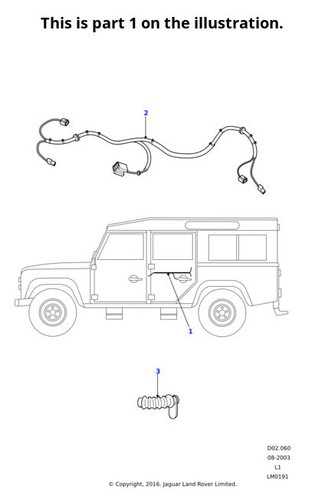 Land rover genuine harness - land,