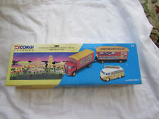 1996 CORGI 31702 DIECAST SADDLERS FAMOUS FUNFAIR ERF BOX VAN & SHOWMAN'S CARAVAN
