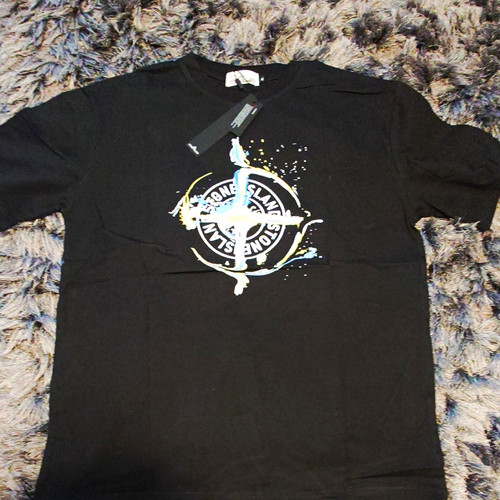 Stone island black printed - stone,