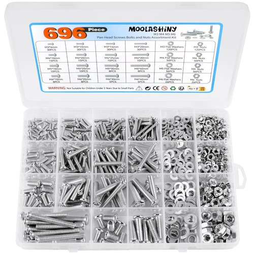 696pcs screws nuts - 696pcs, and
