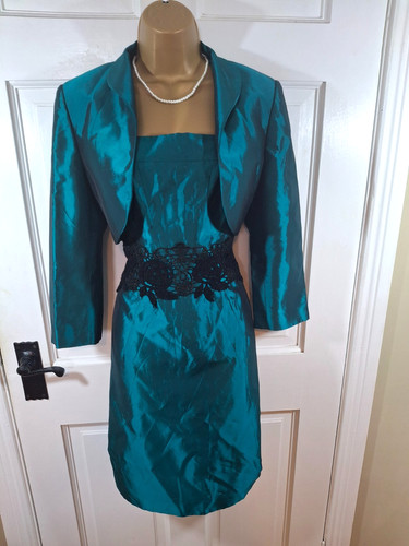 Luis civit green black dress - &,