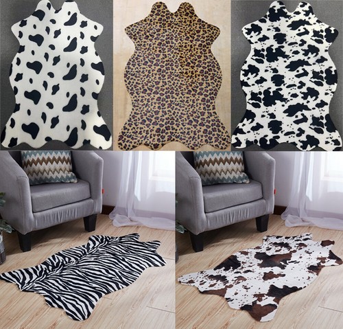 Faux leopard cow area rug - area, hide