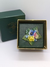 Vintage Fine Bone China Brooch