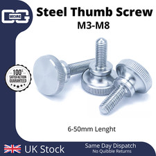 Steel Knurled Thumb Screw M3