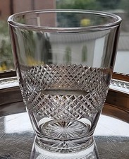 Waterford Style Hand Cut Lead Free Crystal Large Whisky / Tumbler 14 Fluid Ounce