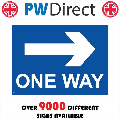 Sign one way right road - sign,