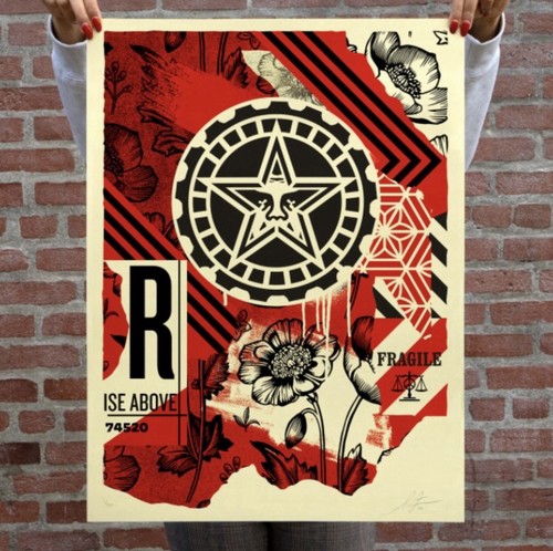 Shepard fairey obey rise above - rise,
