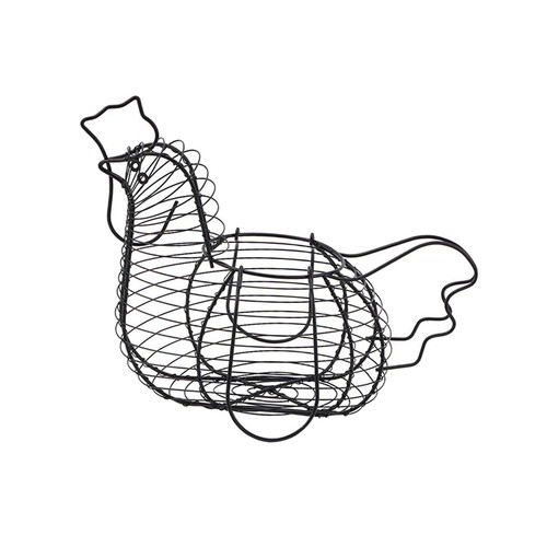 Metal chicken egg basket - chicken,