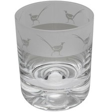 Animo Pheasant Whiskey Glass Engraved Birds Tumbler Whisky Glasses Gift Boxed