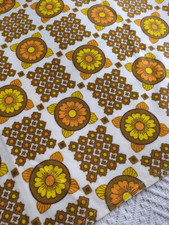 Vintage Fabric Orange Yellow
