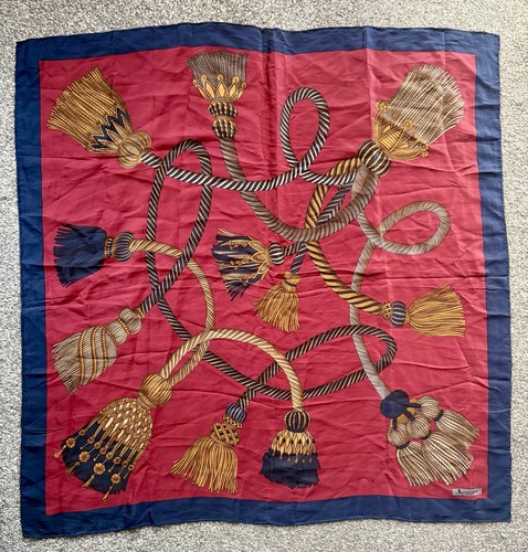 Aquascutum rope silk scarf - rope,