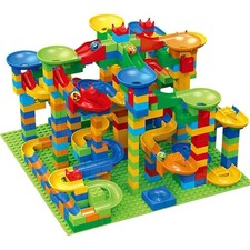 84-504PCS Marble Race Run Blocks Maze Ball Track Toy Compatible City Building Bl