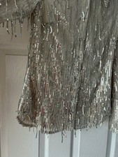 Mint Velvet Champagne Sequin Tassel Shirt With Tags, Size -  Small