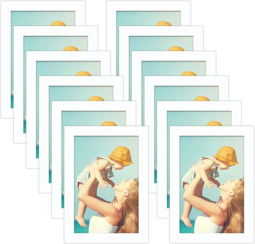 White magnetic picture frames - white,