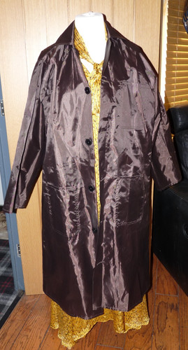 Man shiny brown nylon - brown,