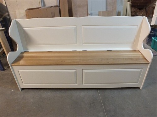 Painted monks bench - painted,