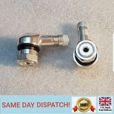 2 X Silver CNC Motorcycle 90°