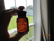 ODONTOLINE Local Anesthetic / Old Medicine Bottle w / Glass Stopper