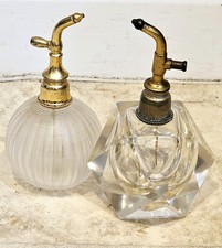 2 Vintage Glass Perfume