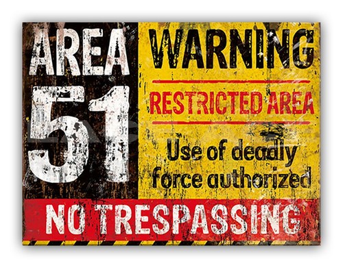 Area metal garage warning - area, 51