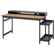 IKEA MULSJÖ Desk 135x70cm Oak Veneer Home Office Computer Table with Storage